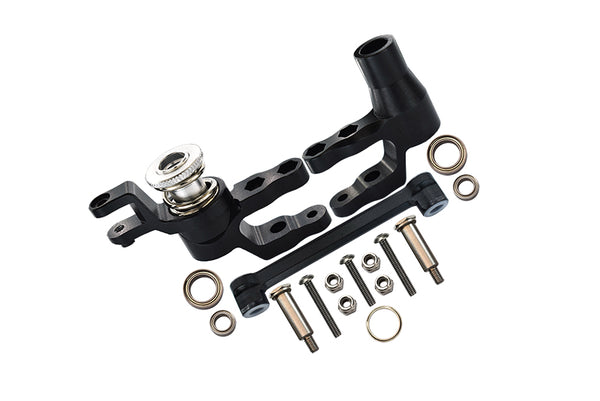 Aluminum Steering Assembly For Traxxas 1:10 4WD MAXX 89076-4 / 4WD MAXX with WideMAXX 89086-4 / 1:8 4WD Maxx Slash 6S 102076-4 Upgrades - Black