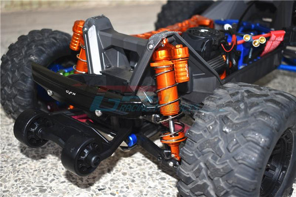 GPM Ammortizzatore Anteriore Regolabile In Alluminio 37mm - Per Traxxas Latrax Rally (Grigio Argento) - 6