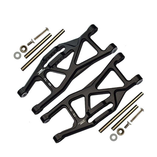 Aluminium Front Or Rear Lower Arms For Traxxas 1/10 Maxx With WideMAXX Monster Truck 89086-4 - 14Pc Set Black
