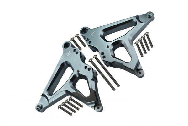 Traxxas Unlimited Desert Racer 4X4 (#85076-4) Aluminum Rear Damper Mount - 1Pr Set Gray Silver