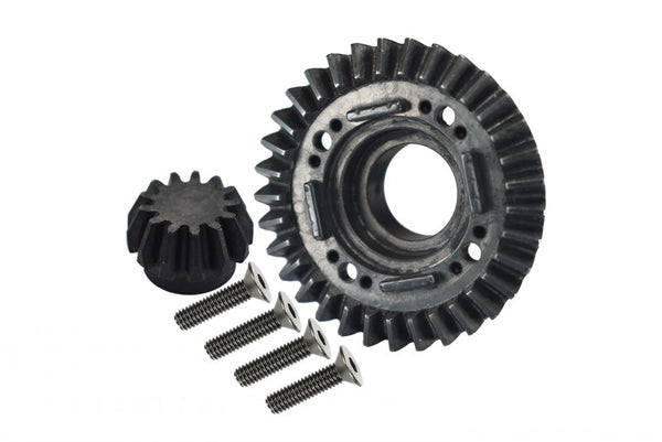 Traxxas Unlimited Desert Racer 4X4 (#85076-4) Harden Steel #45 Rear Differential Ring Gear & Pinion Gear - 2Pc Set Black