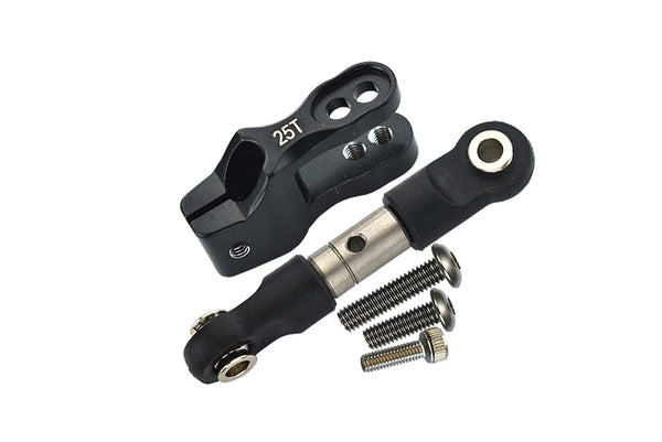 Traxxas Unlimited Desert Racer 4X4 (#85076-4) Aluminum Servo Horn With Sst Adjustable Tie Rods - 5Pc Set Black