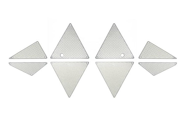 Stainless Steel Middle & Rear Tube Chassis Panel For Traxxas Unlimited Desert Racer 4X4 (#85076-4) - 8Pc Set