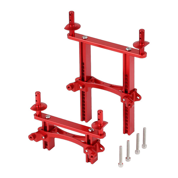 Metal Front Rear Body Mounts Shell Post for 1/10 RC Crawler Car TRAXXAS TRX4 8215 Upgrade Parts - 4Pc Set Red