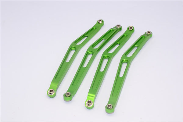 Axial Wraith & RR10 Bomber Aluminum Upper Rock Buggy Links - 4Pcs Set Green