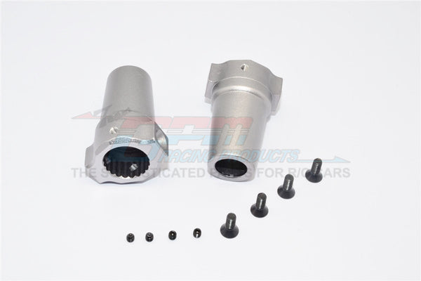 Axial Wraith & Wraith Spawn Aluminum Straight Axle Adapter - 1Pr Gray Silver