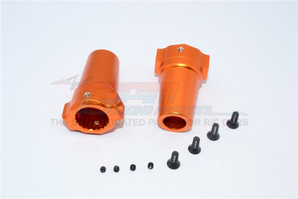 Axial Wraith / Yeti / RR10 Bomber Aluminum Straight Axle Adapter - 1Pr Orange