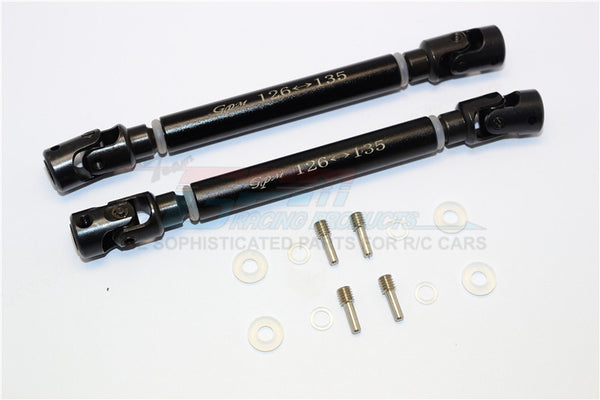 Axial Wraith Steel Adjustable Main Shaft With Alloy Body - 1Pr Set Black
