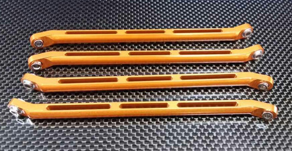 Axial Wraith & RR10 Bomber Aluminum Lower Thread Rod - 4 Pcs Set Orange