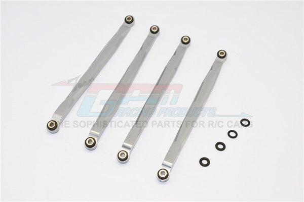Axial Wraith & RR10 Bomber Aluminum Lower Tube Frame Brace - 4Pcs Set Gray Silver