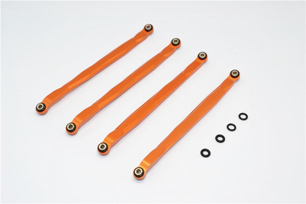 Axial Wraith & RR10 Bomber Aluminum Lower Tube Frame Brace - 4 Pcs Set Orange