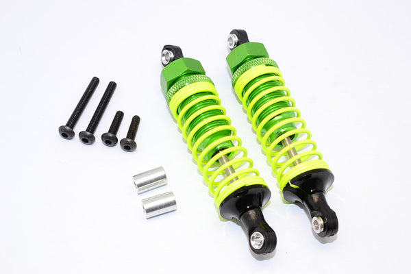 HPI WR8 Flux Aluminum Rear Adjustable Damper (75mm) With Plastic Ball Top - 1Pr Set Green