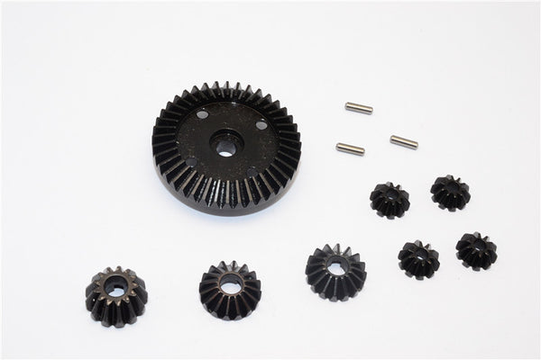 HPI WR8 Flux / Bullet MT 3.0 / Bullet ST Flux Steel#45 Diff Gears & Bevel Gears - 8Pcs Set Black