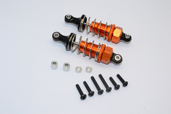 Tamiya WR02C Aluminum Front/Rear Adjustable Srping Damper With Plastic Ball Top - 1Pr Set Orange