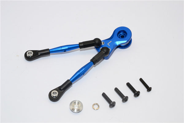 Tamiya WT-01N Aluminum Hi-Torque Servo Saver 23T With Aluminum Tie Rod - 1 Set Blue