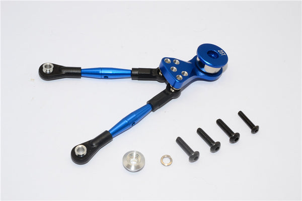 Tamiya WT-01N Aluminum Hi-Torque Servo Saver 25T With Aluminum Tie Rod - 1 Set Blue