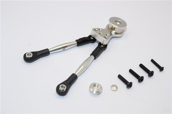 Tamiya WT-01N Aluminum Hi-Torque Servo Saver 25T With Aluminum Tie Rod - 1 Set Silver