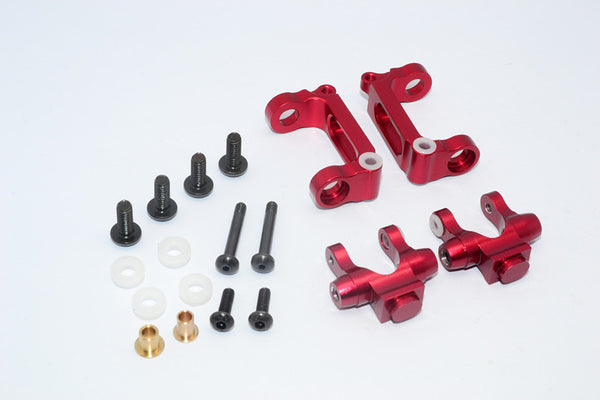 Tamiya Wild Willy 2 Aluminum C-Hub - 4Pcs Set Red