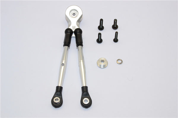 Tamiya Wild Willy 2 Aluminum Hi-Torque Servo Saver 25T With Aluminum Tie Rod - 1 Set Silver