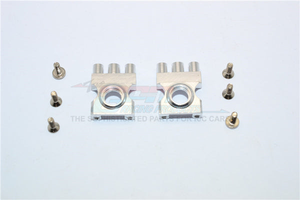 XMods Generation 1 Aluminum Front Gear Box With Screws - 1Pr Set Silver