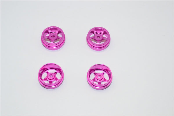 XMods Evolution Touring Aluminum Front & Rear Bold Rims (Star) - 4Pcs Set (Ridge) Pink