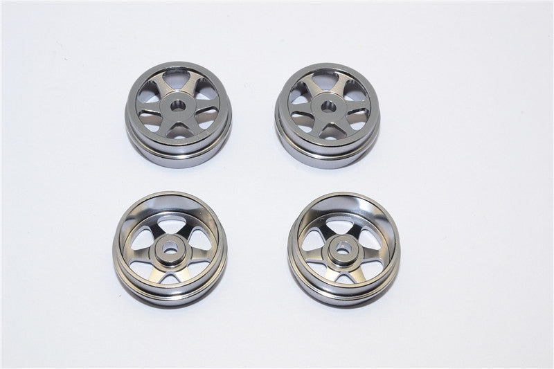 XMods Evolution Touring Aluminum Front & Rear Sinkage Rims (6 Poles) - 4Pcs (Ridge) Gray Silver