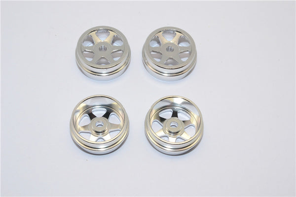 XMods Evolution Touring Aluminum Front & Rear Sinkage Rims (6 Poles) - 4Pcs (Ridge) Silver