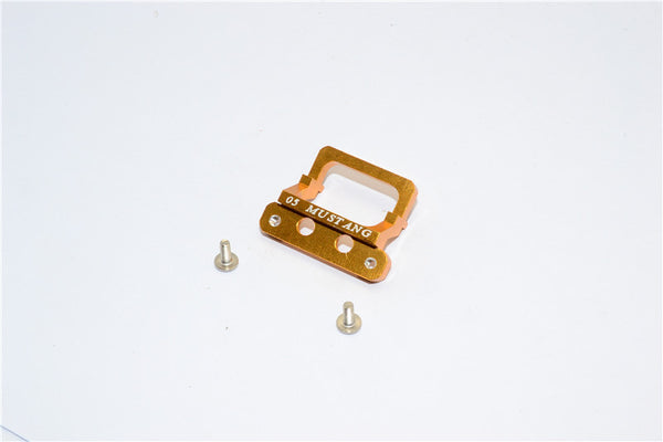 XMods Evolution Touring Aluminum Front Body Lock Plate With Screws (For Mustang) - 1Pc Set Gold