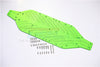 Traxxas XO-01 Supercar Aluminum 4mm Main Chassis With Stainless Steel Screws - 1 Set Green