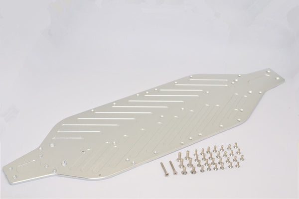 Traxxas XO-01 Supercar Aluminum 4mm Main Chassis With Stainless Steel Screws - 1 Set Silver