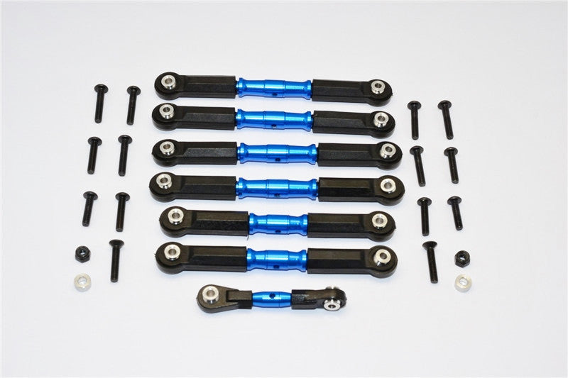 Traxxas XO-01 Supercar Aluminum Completed Tie Rod - 7Pcs Set Blue