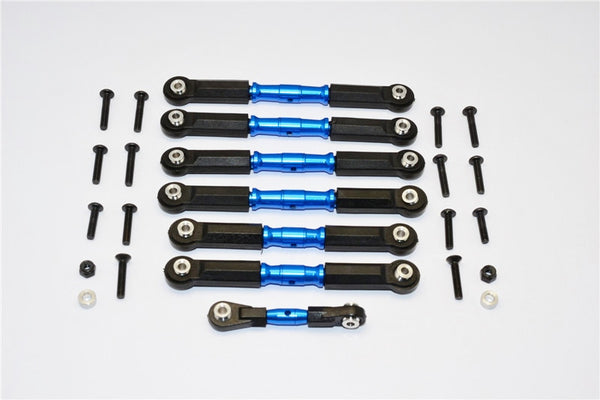 Traxxas XO-01 Supercar Aluminum Completed Tie Rod - 7Pcs Set Blue