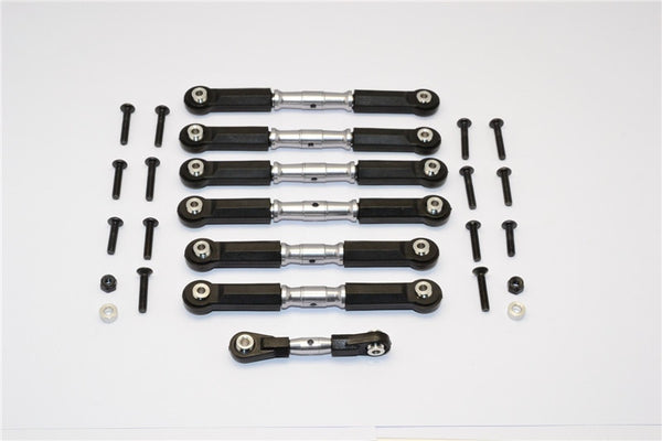 Traxxas XO-01 Supercar Aluminum Completed Tie Rod - 7Pcs Set Gray Silver