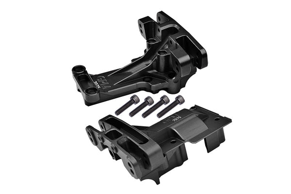Aluminum 7075 Front And Rear Upper Bulkhead Set For 1:5 Traxxas X Maxx 8S 77086-4 / XRT 8S 78086-4 Monster Truck Upgrades - Black