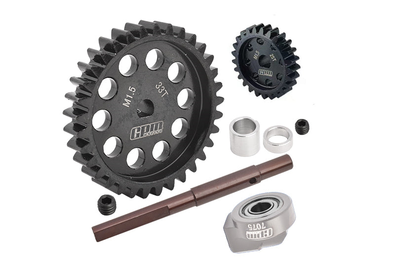 40Cr Carbon Steel M1.5 Spur Gear 33T + Motor Gear 25T For 1:5 Traxxas X Maxx 6S / X Maxx 8S / XRT 8S Monster Truck