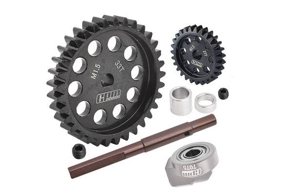 40Cr Carbon Steel M1.5 Spur Gear 33T + Motor Gear 27T For 1:5 Traxxas X Maxx 6S / X Maxx 8S / XRT 8S Monster Truck