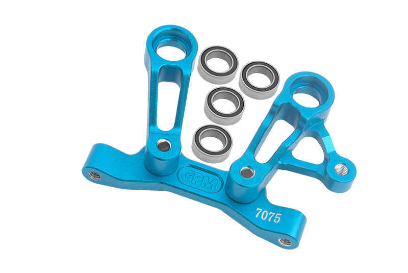 Aluminum 7075 Steering Arms And Steering Bridge For Tamiya 1:10 RC 4WD XV-02 PRO 58707 Upgrades - Sky Blue