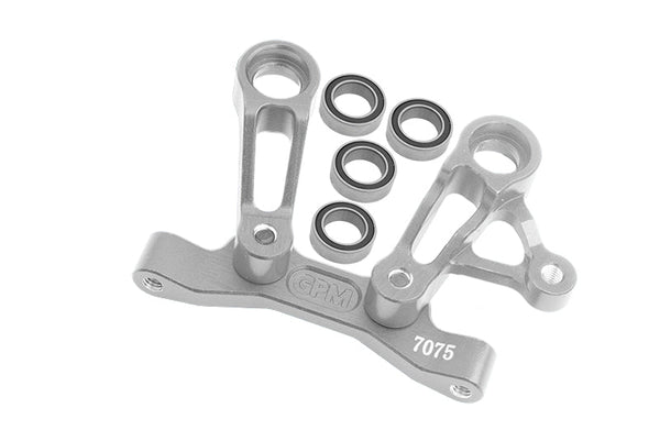 Aluminum 7075 Steering Arms And Steering Bridge For Tamiya 1:10 RC 4WD XV-02 PRO 58707 Upgrades - Silver