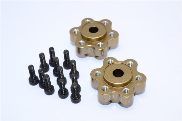 Axial Yeti, Exo, Wraith & SCX10 Aluminum 2.2 Wheel Hub Adapters (9mm Thickness) - 1Pr Set Titanium