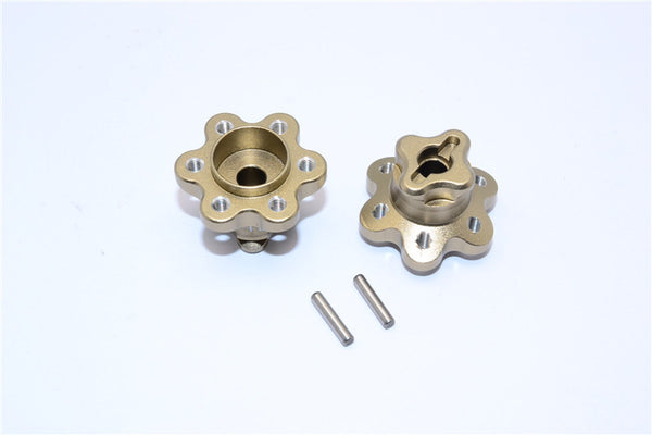 Axial Yeti Aluminum 2.2 Wheel Hub Adapters (14mm Thickness) Economy Version - 1Pr Set Titanium
