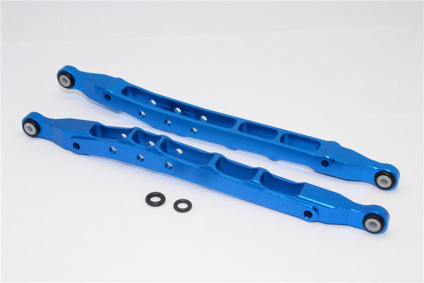 Axial SMT10 Grave Digger (AX90055) Aluminum Front/Rear Lower Chassis Link Parts - 1Pr Set Blue - JTeamhobbies