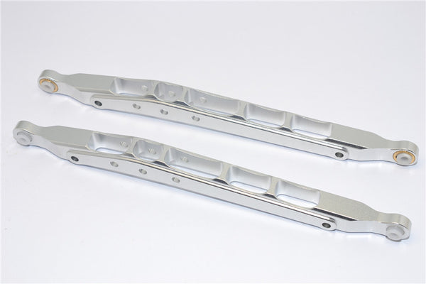 Axial SMT10 Grave Digger (AX90055) Aluminum Front/Rear Lower Chassis Link Parts - 1Pr Set Silver