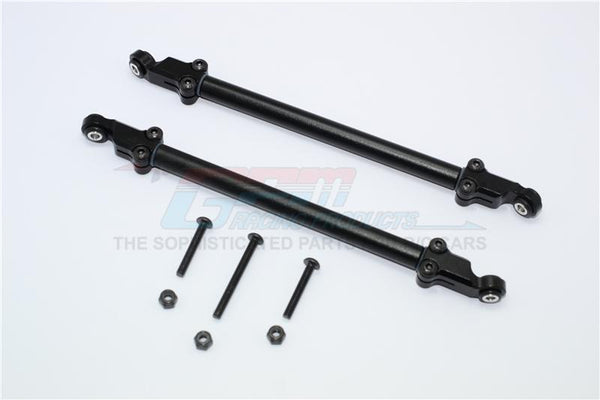 Axial Yeti (AX90026) & Yeti SCORE (AX90050, AX90068) Aluminum Rear Adjustable Chassis Rod - 1Pr Set Black