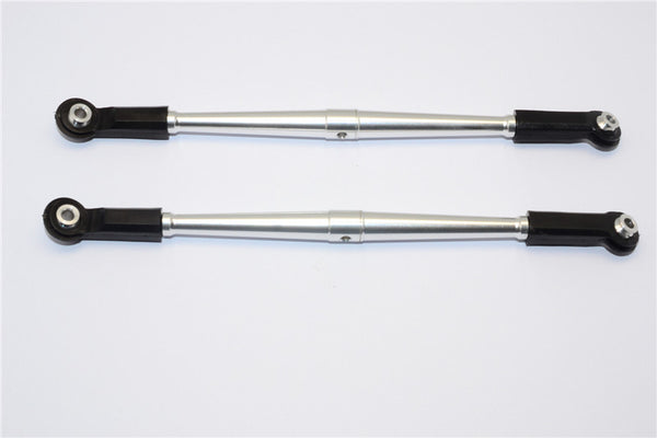 Axial Yeti Aluminum Rear Upper Chassis Link Parts With Plastic Ends - 1Pr Silver