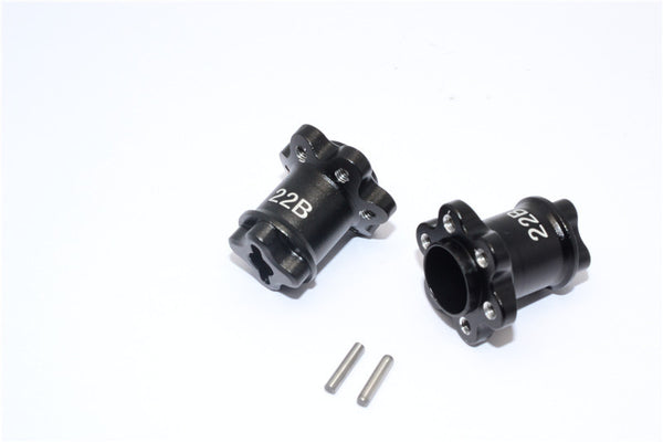 Axial Yeti Aluminum 2.2 Wheel Hub Adapters (22mm Thickness) Economy Version - 1Pr Set Black