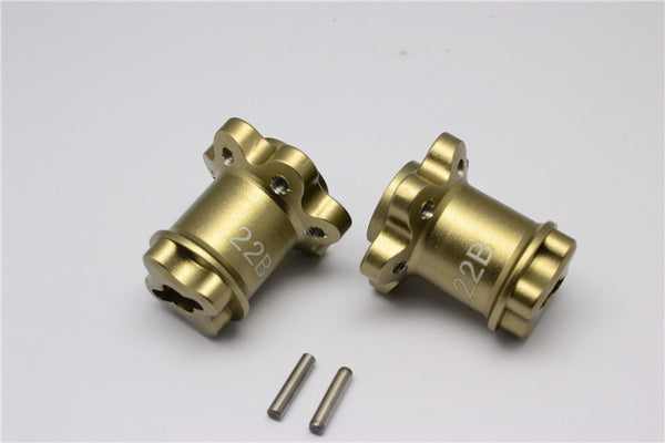 Axial Yeti Aluminum 2.2 Wheel Hub Adapters (22mm Thickness) Economy Version - 1Pr Set Titanium