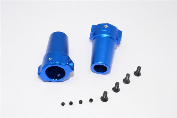 Axial Yeti Rock Racer Aluminum Straight Axle Adapter - 1Pr Set Blue