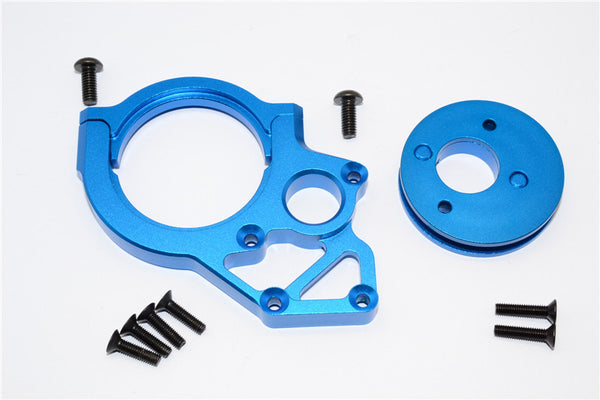 Axial Yeti & RR10 Bomber Aluminum Transmission Motor Mount - 3Pcs Set Blue