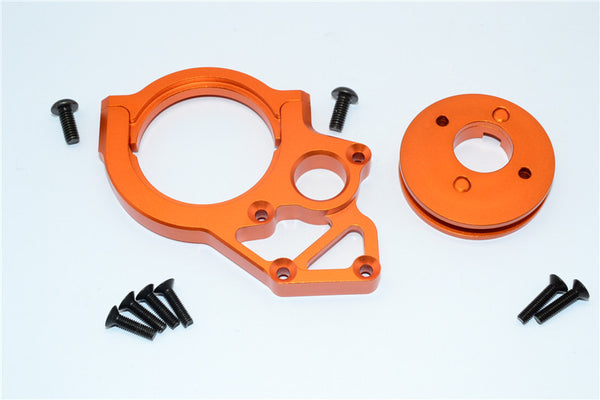 Axial Yeti & RR10 Bomber Aluminum Transmission Motor Mount - 3Pcs Set Orange