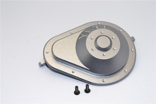 Axial Yeti & RR10 Bomber Aluminum Spur Gear Case - 1 Pc Set Gray Silver